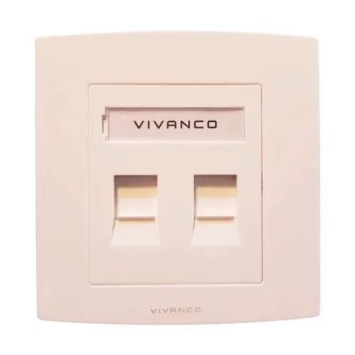 Vivanco VCA20 2 Port Faceplate with Shutter